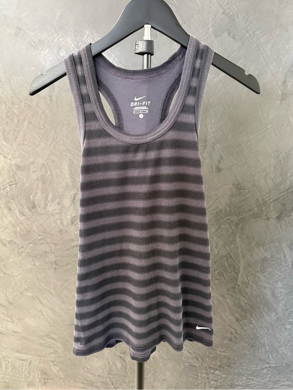 Nike Dri-FIT Striped Racerback Tank - Black/light purple